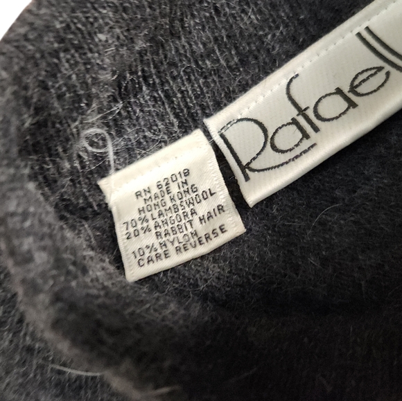 Rafaella Lambswool and Angora Dark Gray Sweater Vintage  Size Medium - Picture 5 of 5